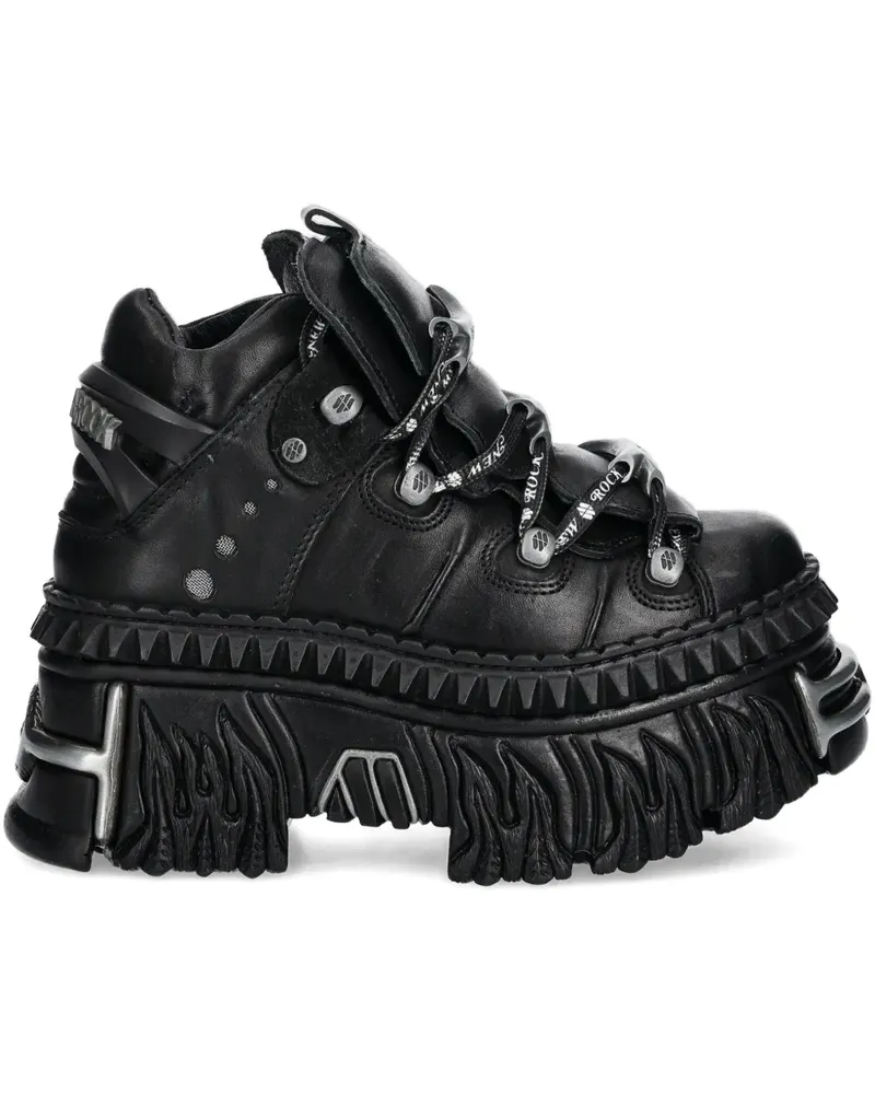 New Rock x Vetements flame-detailed platform sneakers - Schwarz Schwarz
