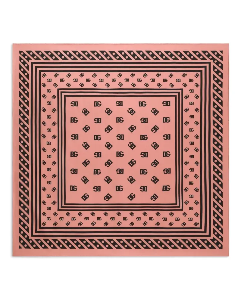 Dolce & Gabbana Schal mit Monogramm - Rosa Rosa