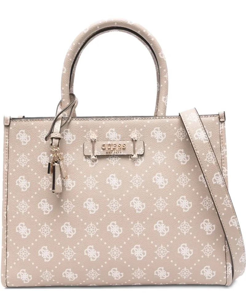 Guess Shopper mit Monogrammmuster - Nude Nude