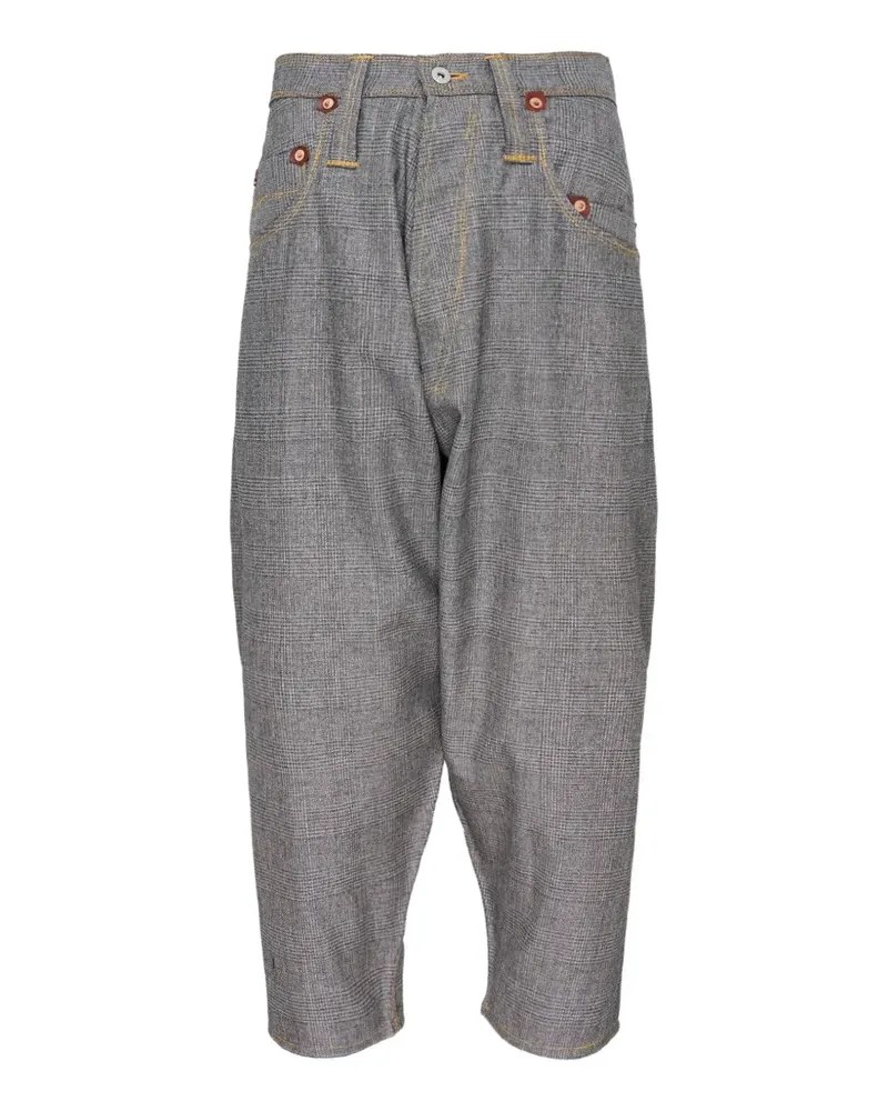 Junya Watanabe X Levi checkered trousers - Grau Grau