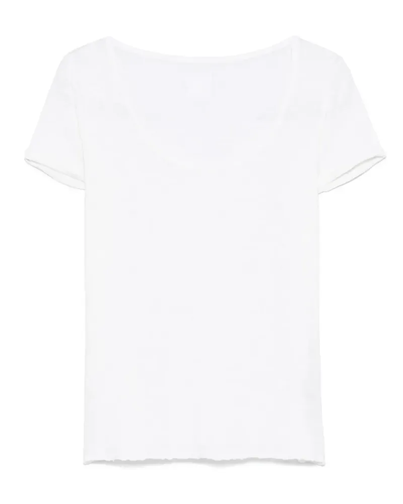 120% Lino T-Shirt aus Leinen - Weiß Weiß