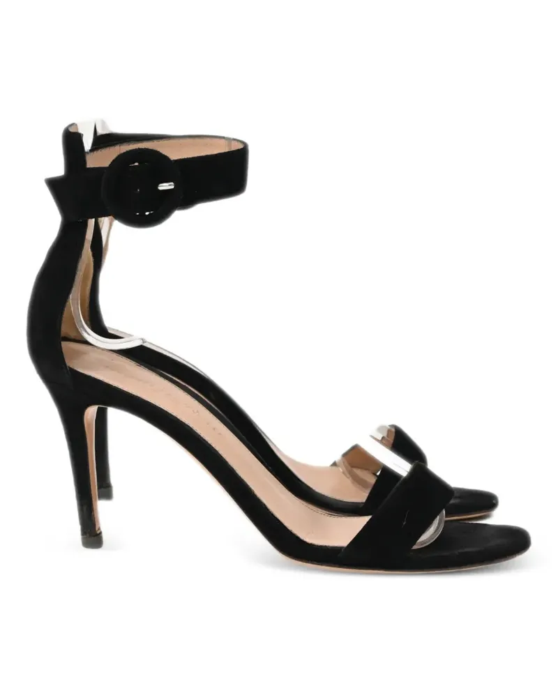 Gianvito Rossi Portofino Sandalen mit Knöchelriemen - Schwarz Schwarz