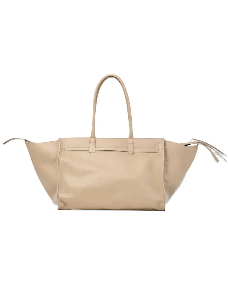 Benedetta Bruzziches Mame Weekend metal-detail tote bag - Nude Nude