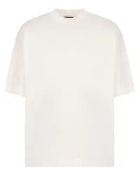 Emporio Armani Rundhals-T-Shirt mit lockerem Schnitt Nude