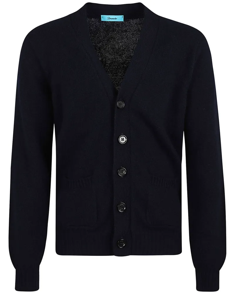 Drumohr  Cardigan mit V-Ausschnitt - Blau Blau