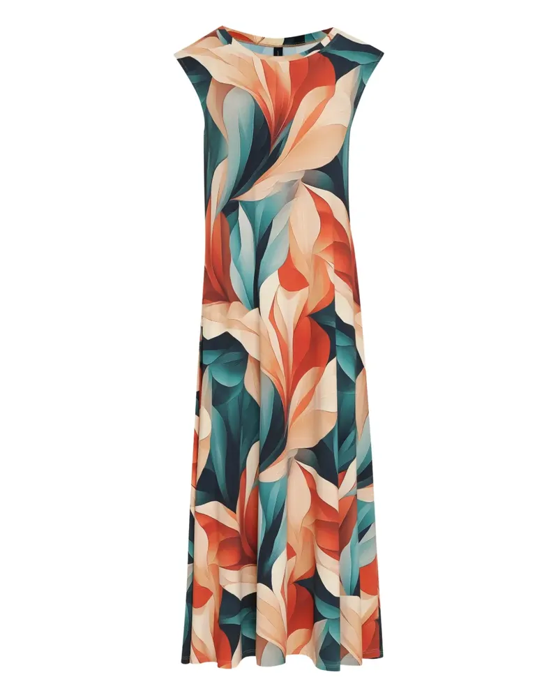Lygia & Nanny Tiê floral-print sleeveless midi dress - Blau Blau