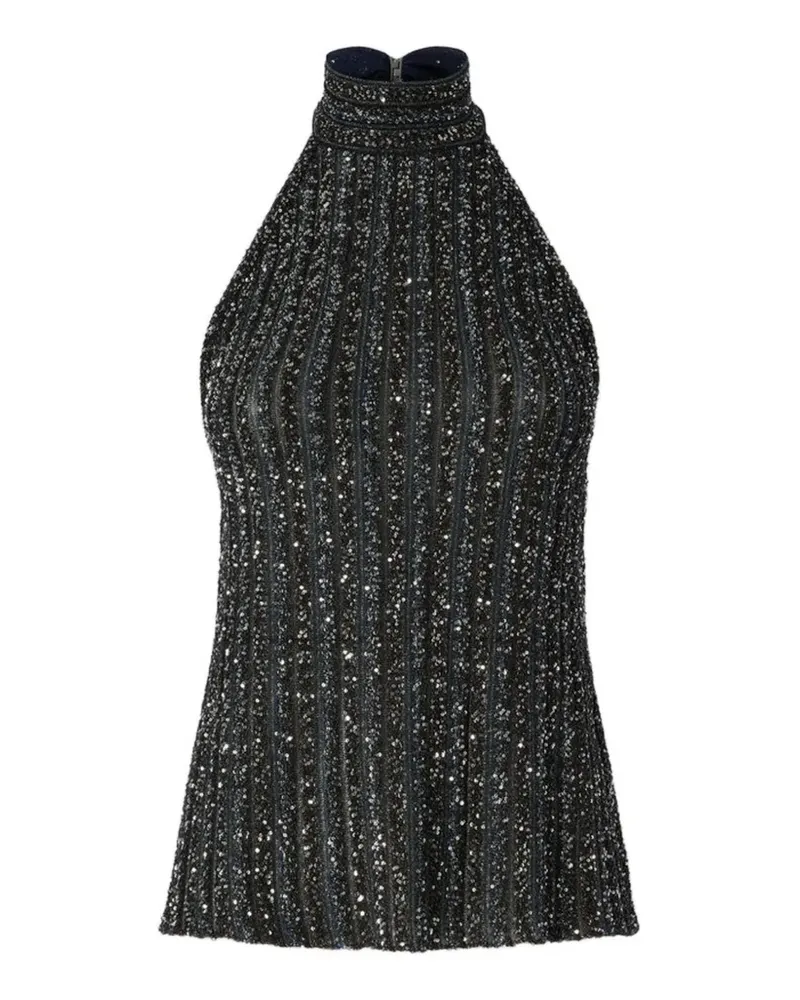 Missoni Neckholder-Top mit Pailletten - Blau Blau