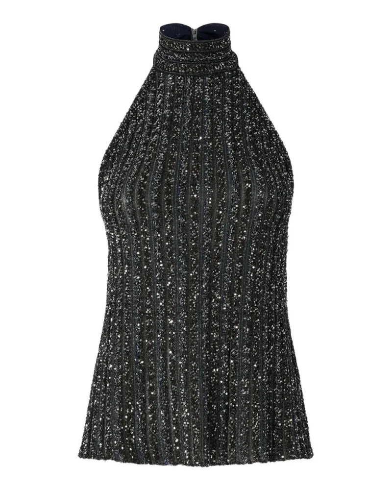 Missoni Neckholder-Top mit Pailletten - Blau Blau