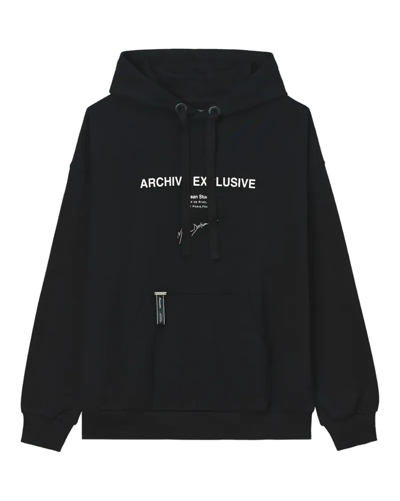 Musium Div. Hoodie mit Logo-Print - Schwarz Schwarz