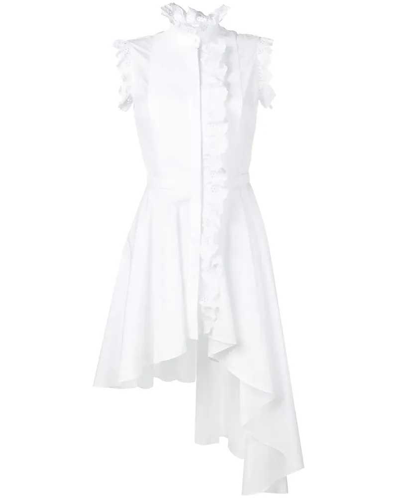 Alexander McQueen Kleid mit Lochstickerei - Weiß Weiß