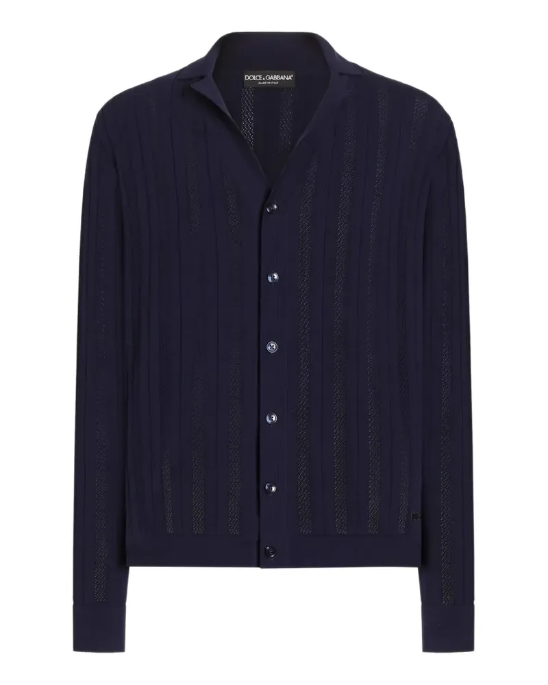 Dolce & Gabbana Cardigan mit Lochmuster - Blau Blau