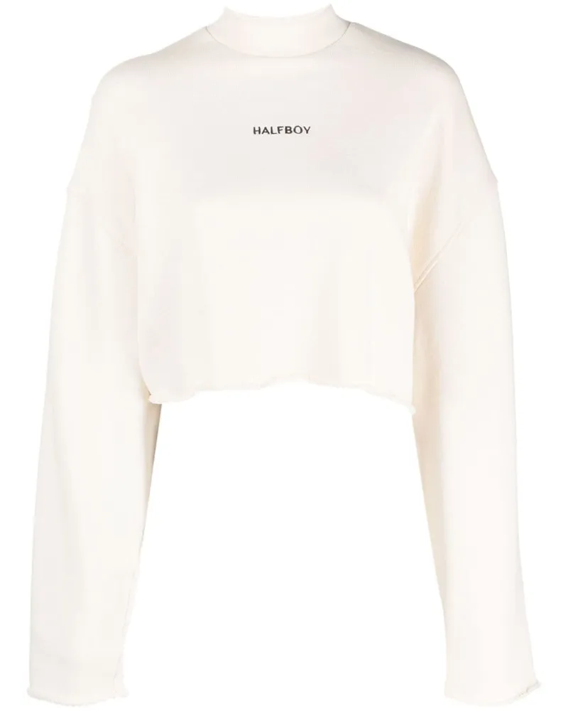 HALFBOY Sweatshirt mit Logo-Stickerei - Nude Nude