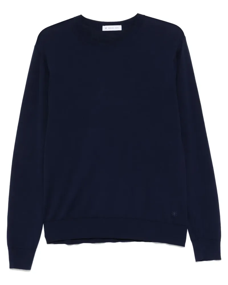 Manuel Ritz Fein gestricktes Sweatshirt - Blau Blau