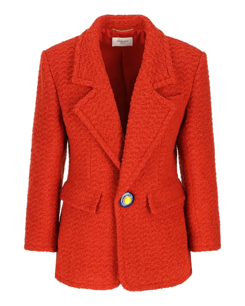 Saint Laurent single-breasted jacket in tweed - Rot Rot