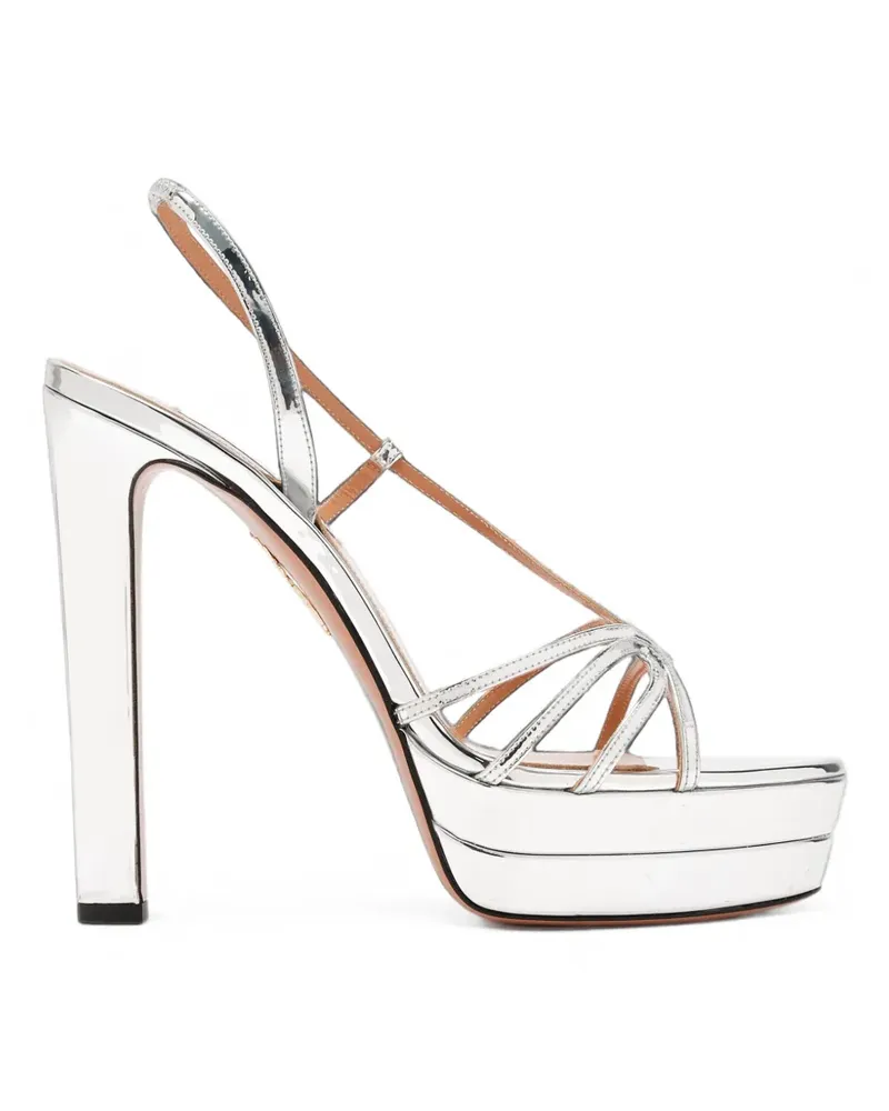 Aquazzura Sandalen mit Plateausohle - Silber Silber