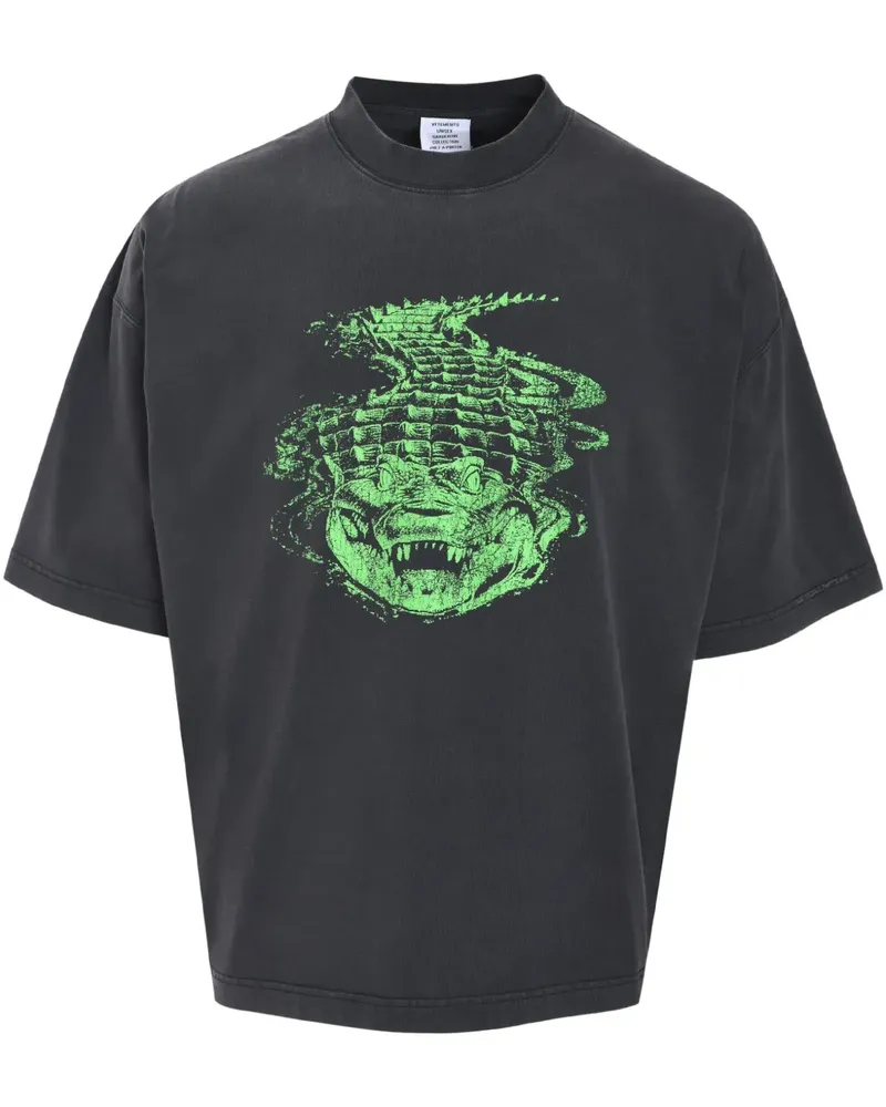 VETEMENTS Croc T-Shirt - Schwarz Schwarz