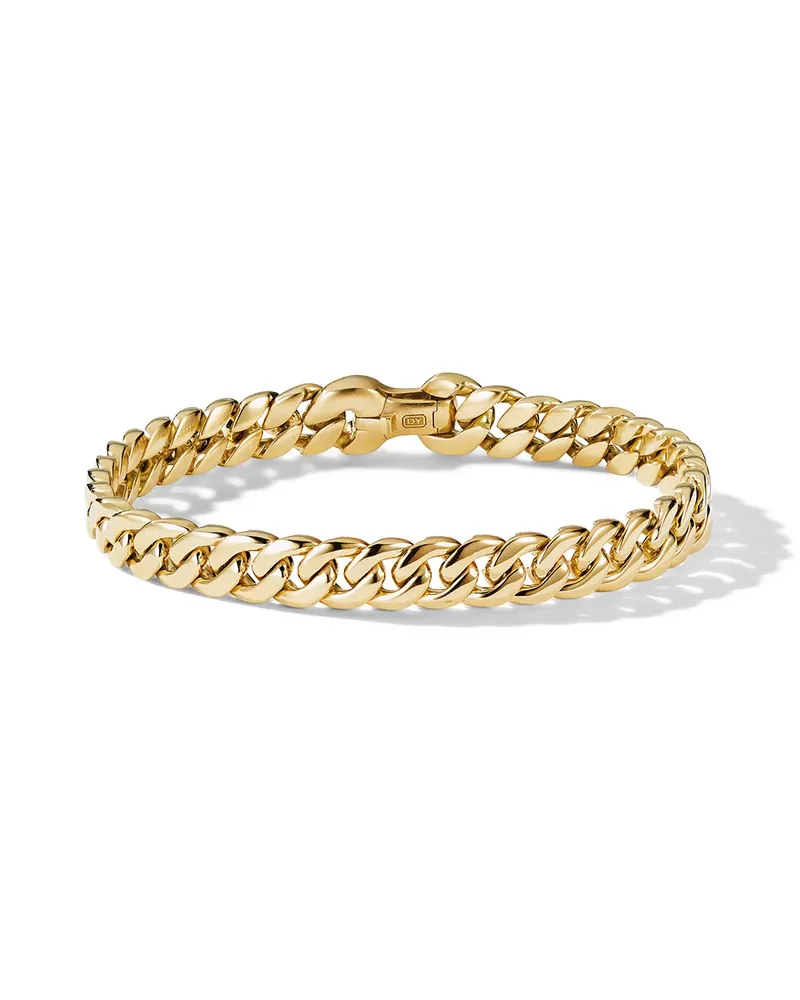 David Yurman 18kt Gelbgold-Panzerkettenarmband 8mm Gold
