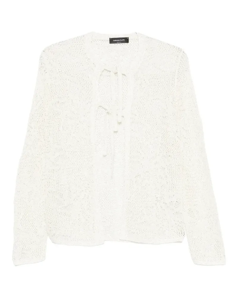 Fabiana Filippi tie-detail cardigan - Nude Nude