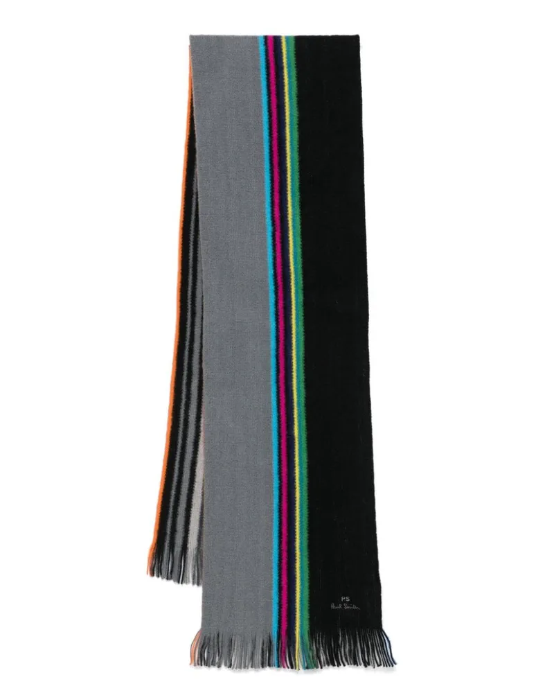 Paul Smith Wendbarer Schal mit Sports-Stripe - Schwarz Schwarz