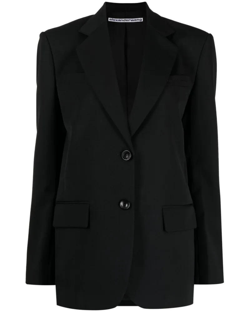 Alexander Wang Einreihiger Blazer - Schwarz Schwarz