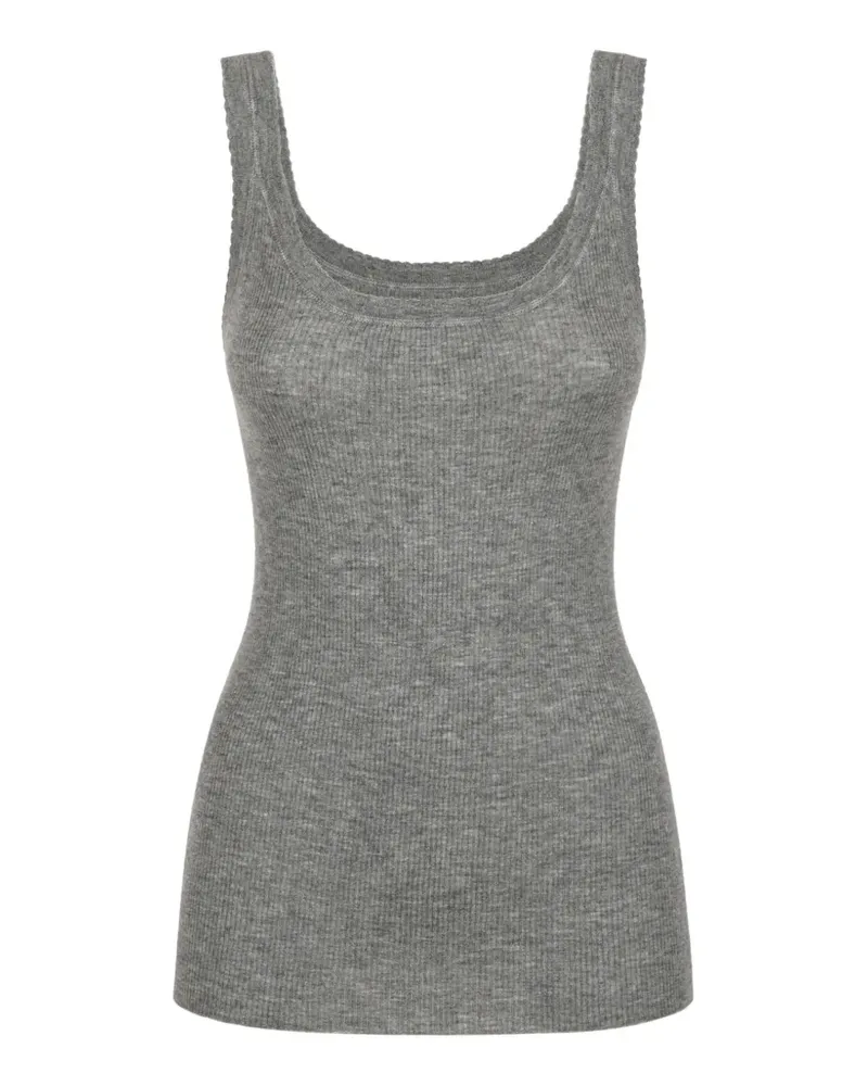Prada ribbed knit cashmere tank top - Grau Grau
