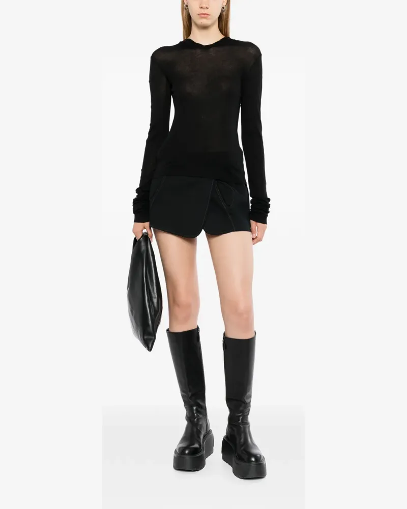 Rick Owens Oberteil mit langen Ärmeln - Schwarz Schwarz