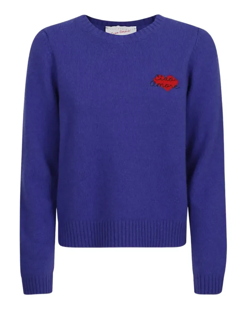 Giada Benincasa Heartbeat Pullover mit rundem Ausschnitt - Blau Blau