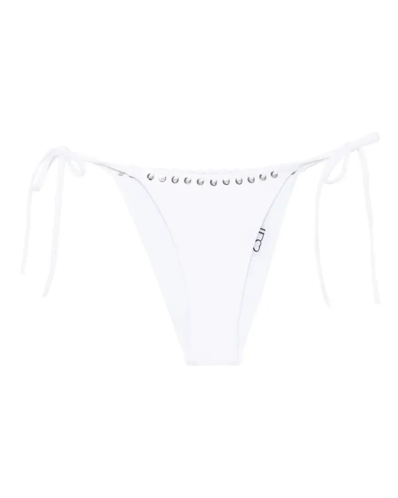 Ludovic de Saint Sernin Bikinishorts mit Ösenverzierung und seitlicher Schnürung - Weiß Weiß