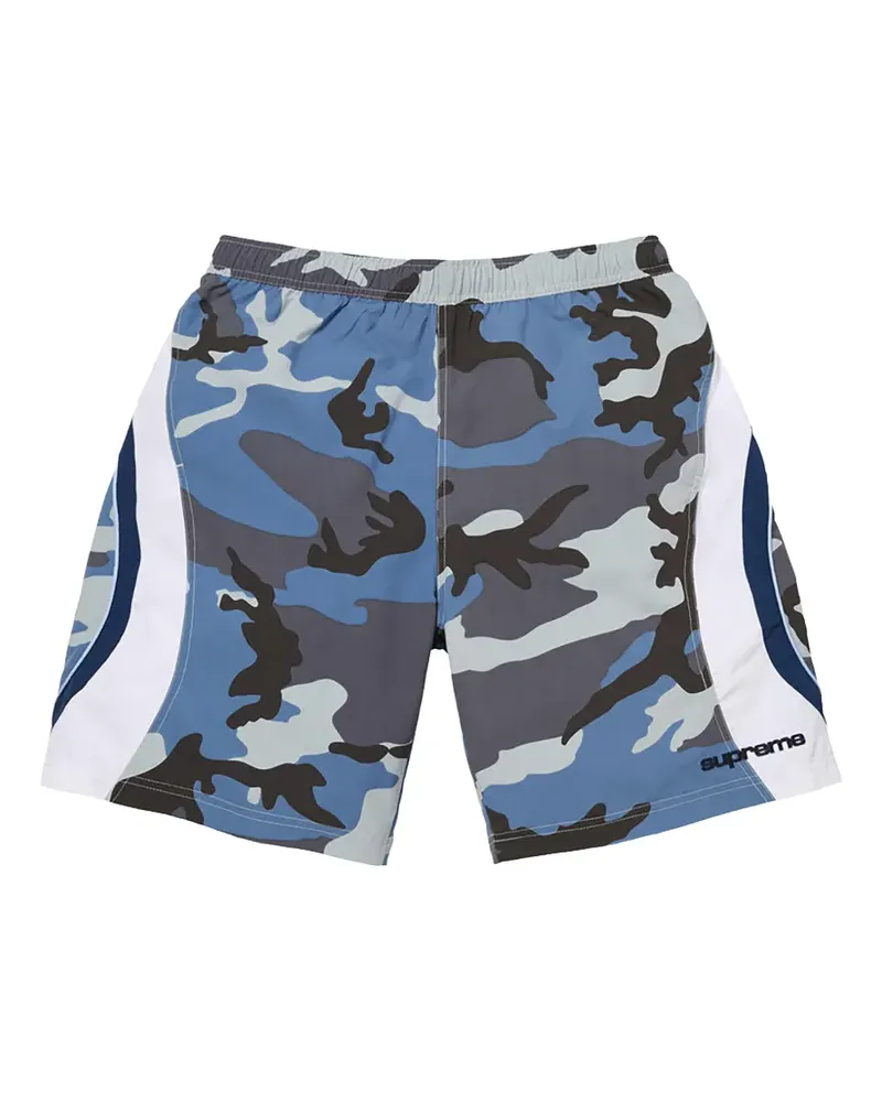 Supreme Being camouflage-print paneled shorts - Blau Blau