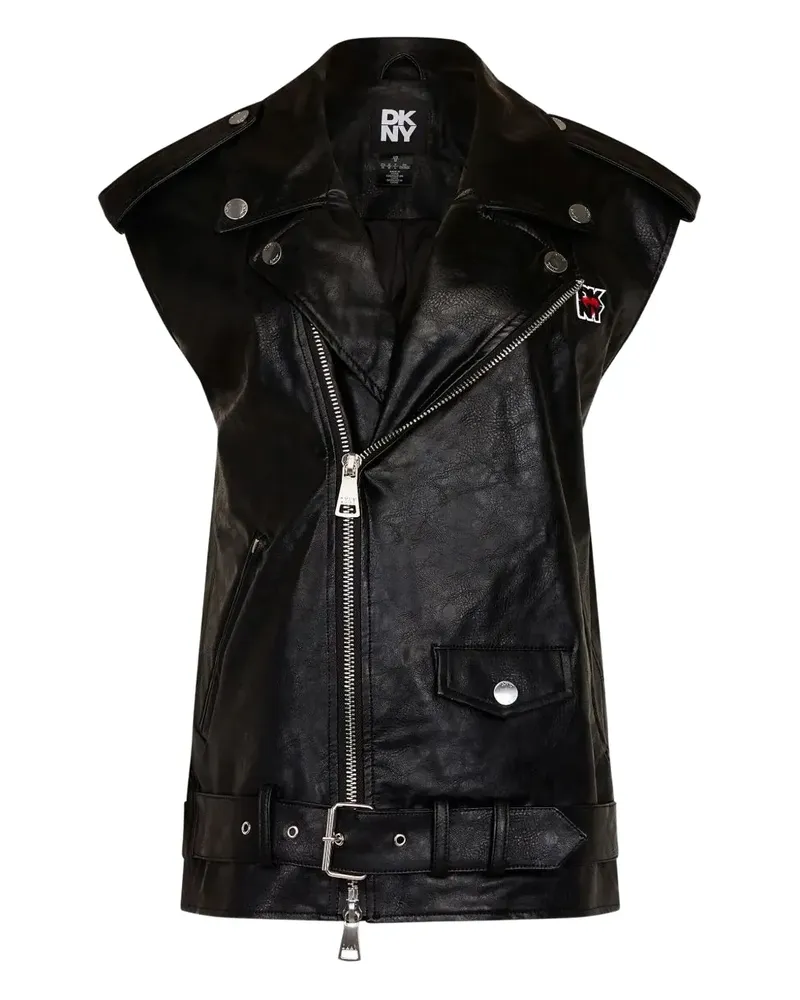 DKNY Weste mit Gürtel - Schwarz Schwarz
