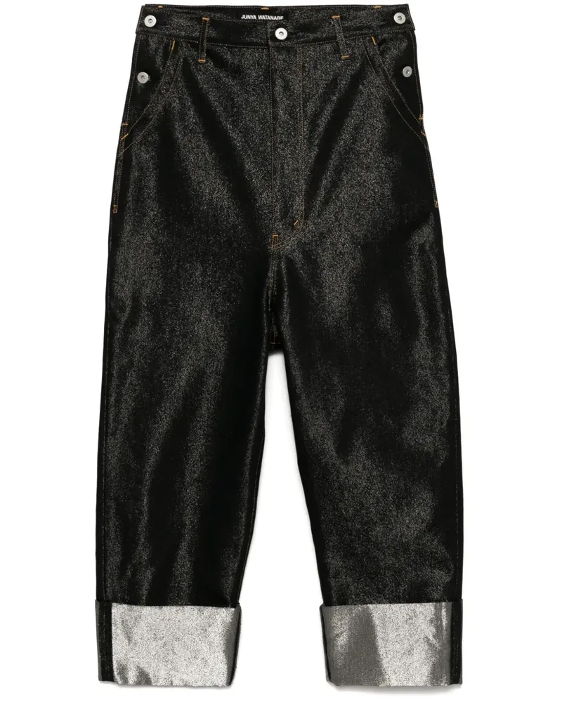 Junya Watanabe Jeans aus Lamé - Schwarz Schwarz
