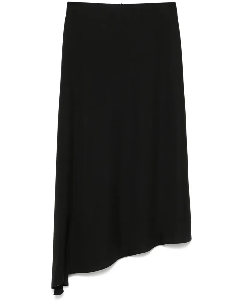 Peserico Midirock aus Satin - Schwarz Schwarz