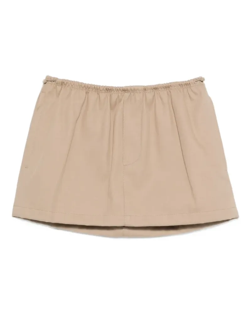 Alexander Wang logo-waistband mini skirt - Nude Nude