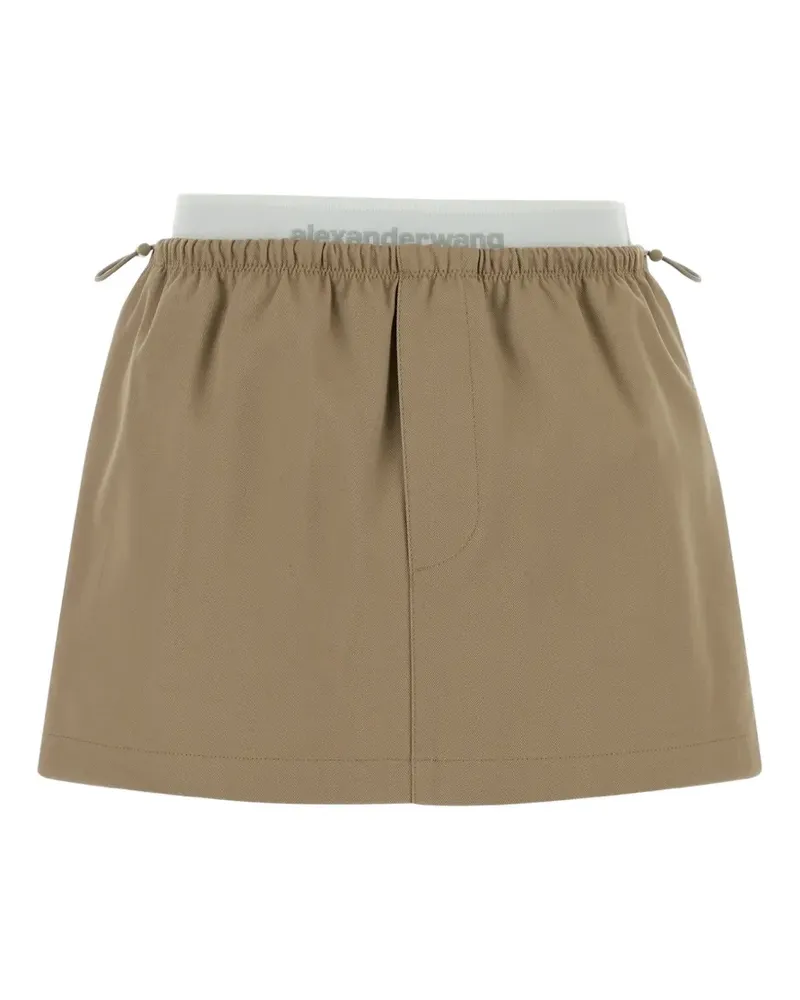 Alexander Wang Minirock mit Logo-Bund - Nude Nude