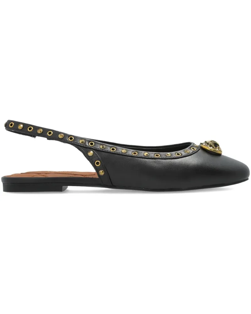 Kurt Geiger Flache Slingback-Pumps mit Nieten - BLACK Black