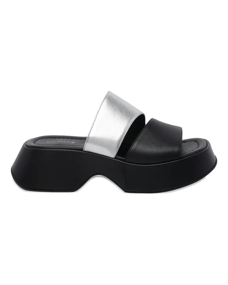 Vic Matié 55mm leather heeled sandals - Schwarz Schwarz