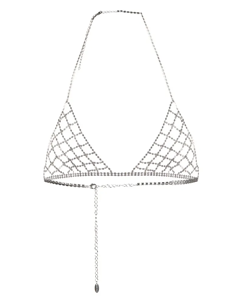 forte_forte Verzierter BH - Silber Silber