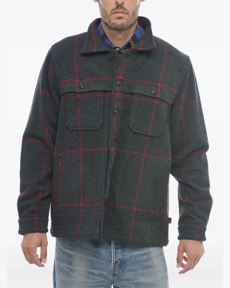 Woolrich Malone checked overshirt - Grau Grau