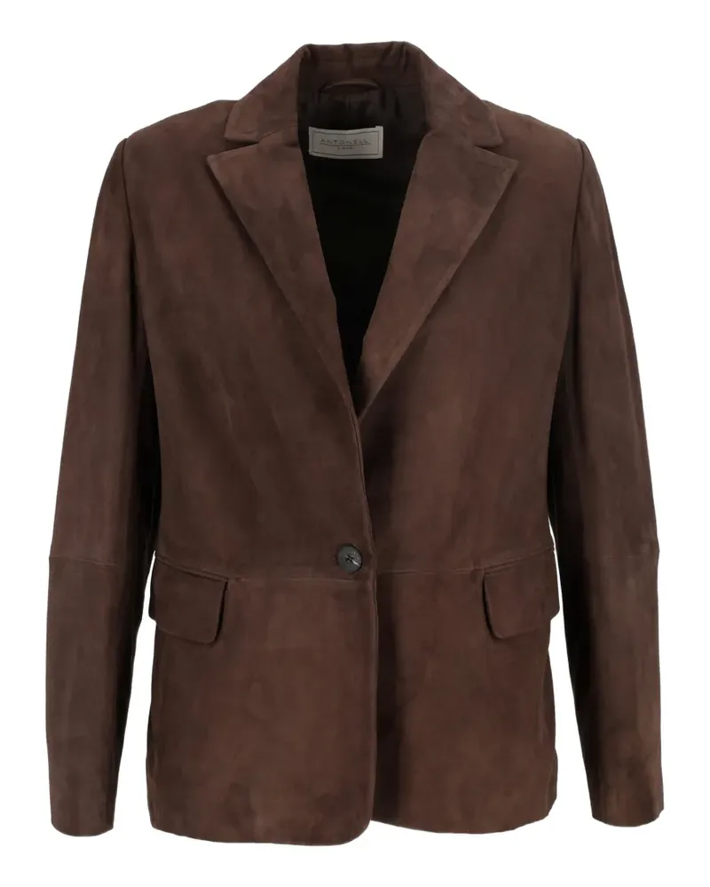 Antonelli Firenze suede notched-lapels jacket - Braun Braun