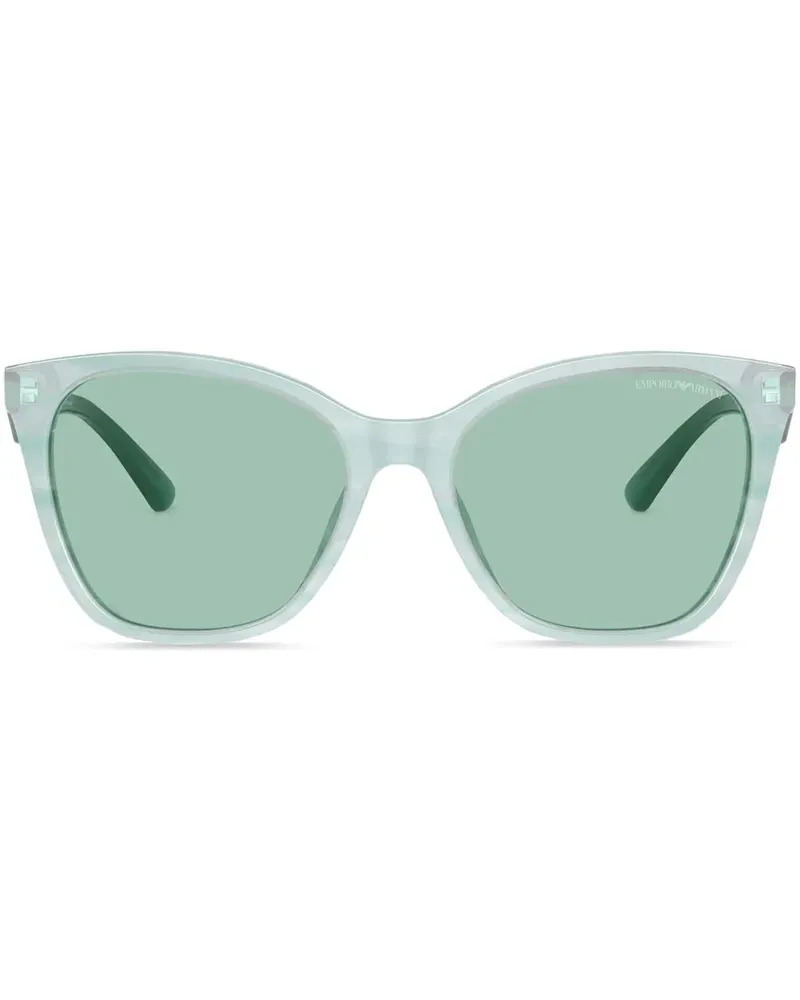 Emporio Armani Sonnenbrille mit geometrischem Gestell - Grün Grün