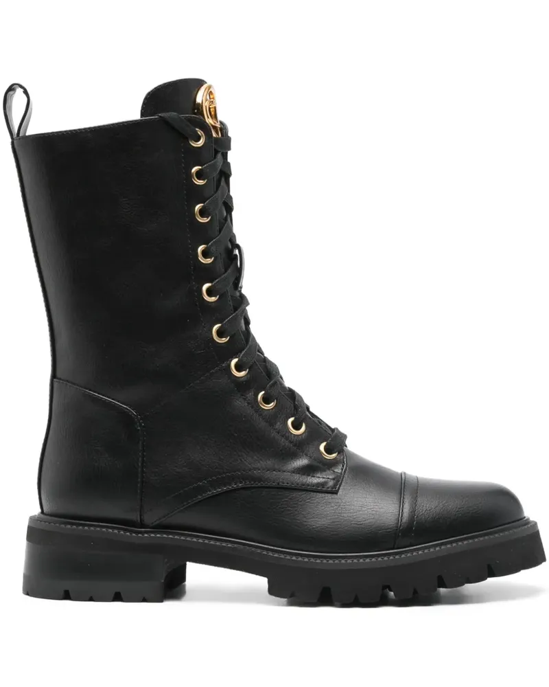 Twin-Set Stiefel mit Schnürung - Schwarz Schwarz
