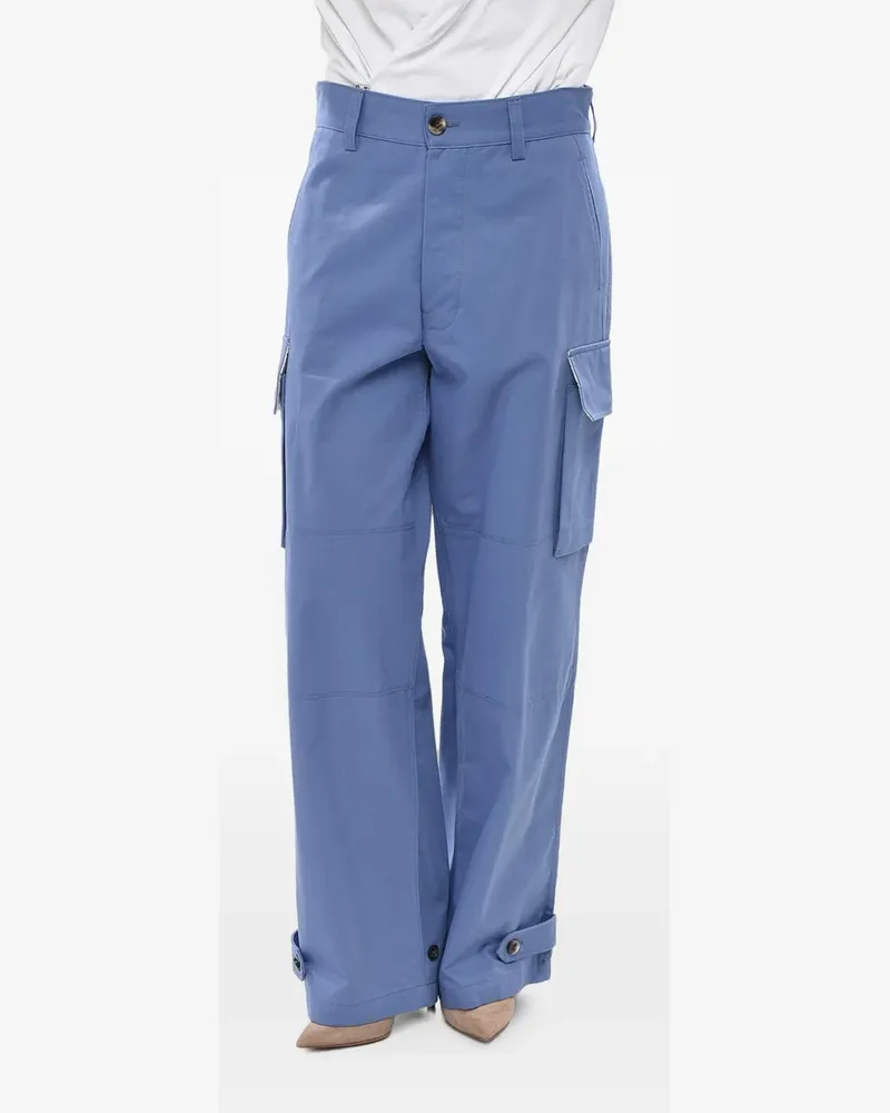 Marni ankle-drawstring cargo pants - Blau Blau