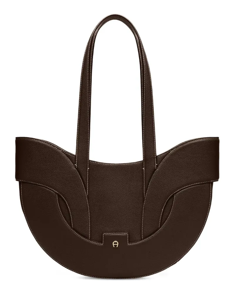 Aigner Großer Sellina Tote Bag mit Ledereinsätzen - Braun Braun