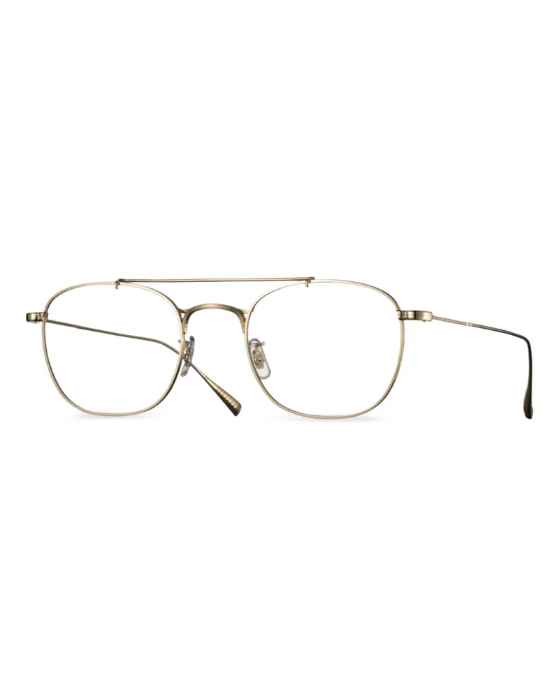 EYEVAN 7285 Dazzling pilot-frame glasses - Gold Gold
