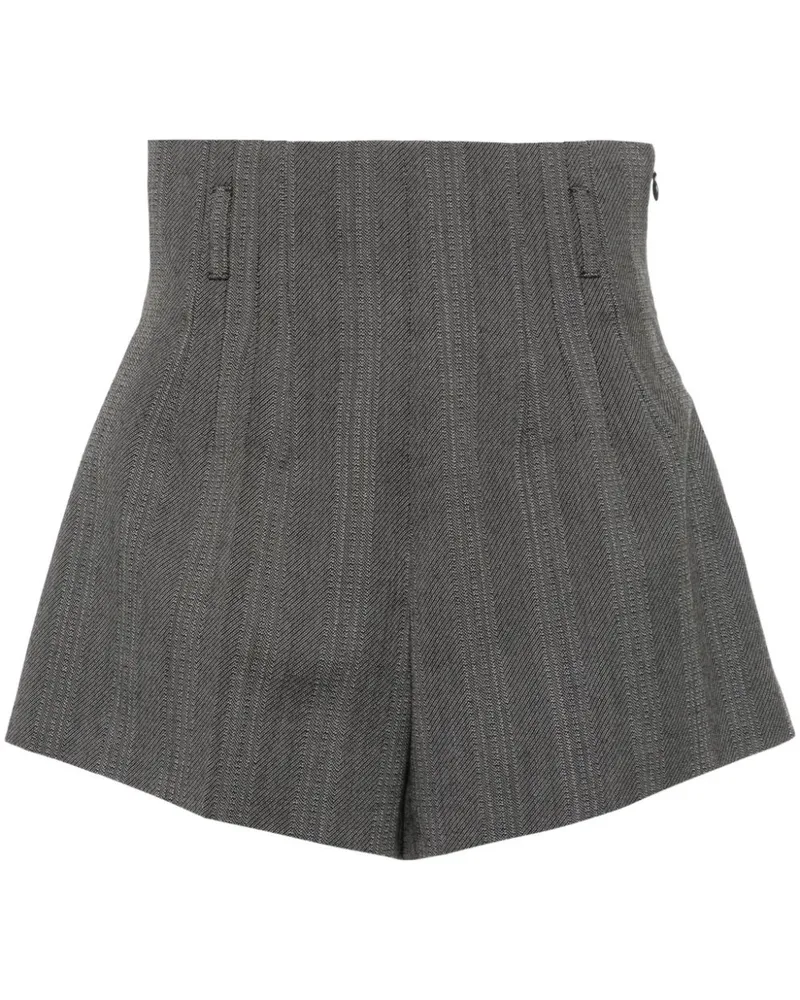 Prada Wollshorts mit Falten - Grau Grau