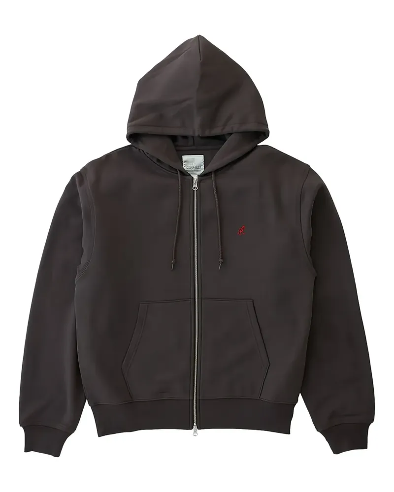 GRAMICCI One Point zipped hoodie - Braun Braun