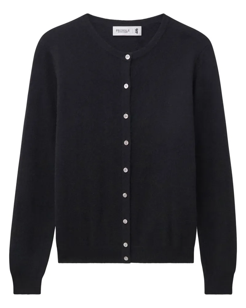 Pringle of Scotland Kaschmircardigan mit Rundhalsausschnitt - Schwarz Schwarz