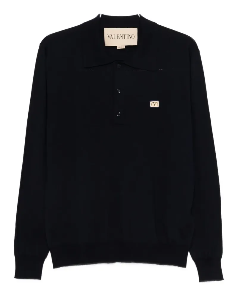 Valentino Garavani Poloshirt mit Logo-Schild - Blau Blau