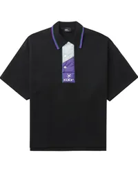 kolor Poloshirt mit Logo-Stickerei Schwarz