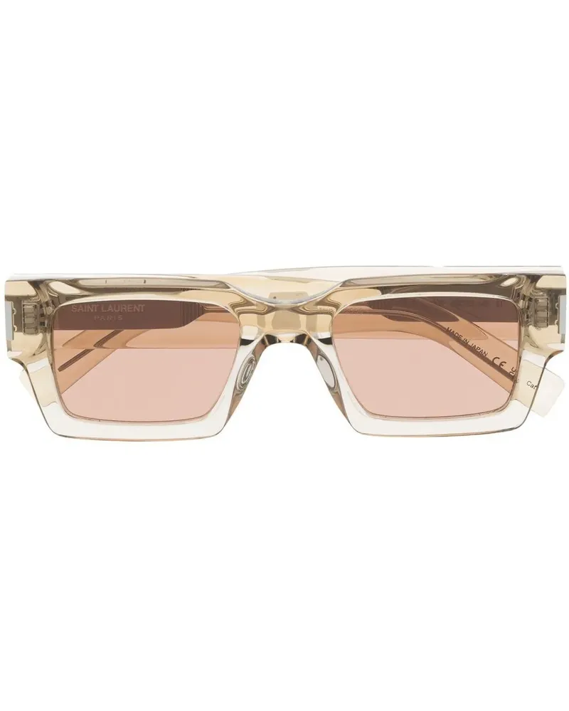 Saint Laurent SL 572 Sonnenbrille mit eckigem Gestell - Gelb Gelb